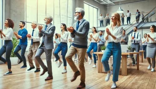 Equilíbrio e produtividade num ambiente de trabalho saudável.